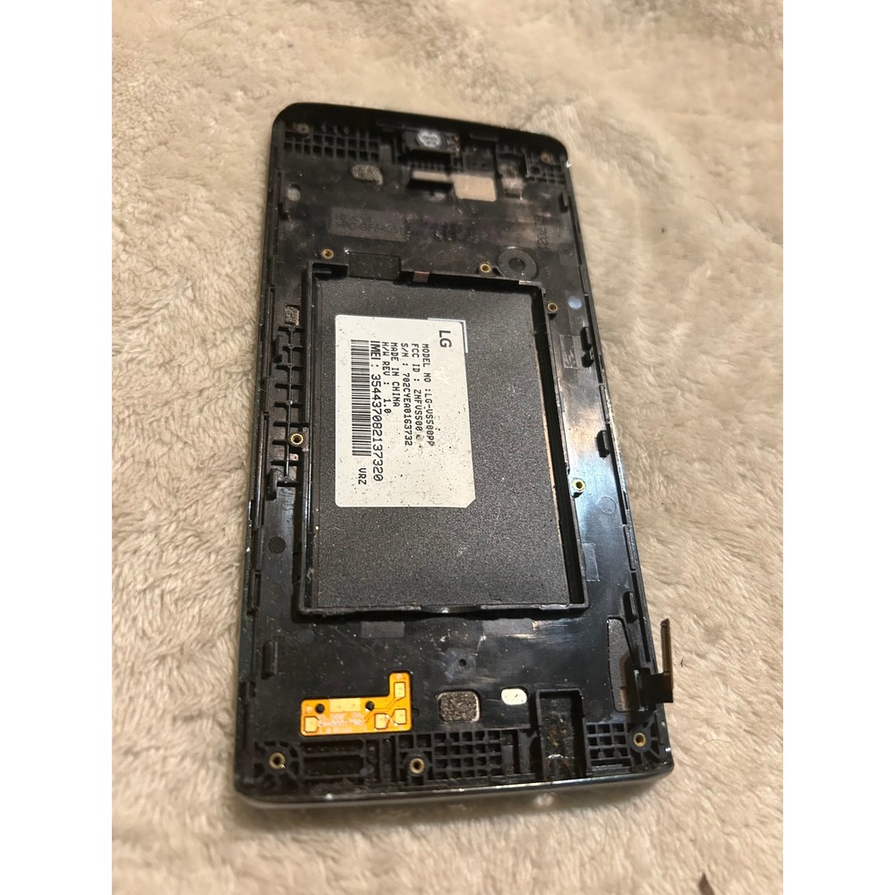 LG K8 V VS500PP Verizon Black Smartphone For Parts Repair Cracked Missing Back